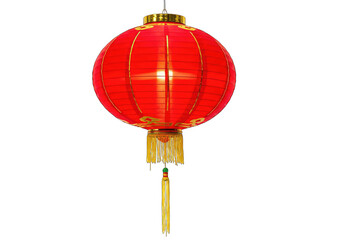 Obraz premium Red Chinese Lantern with Gold Accents and Tassel