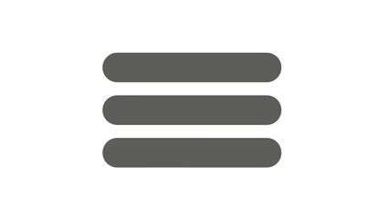 Three horizontal rounded rectangles of grey, on a white background