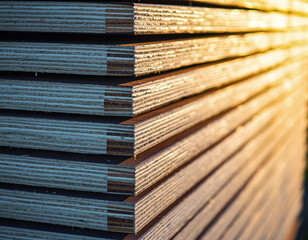 Stacked Plywood Edge Abstract Linear Texture