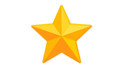 A bright, 3D, five-pointed golden star with a glowing outline