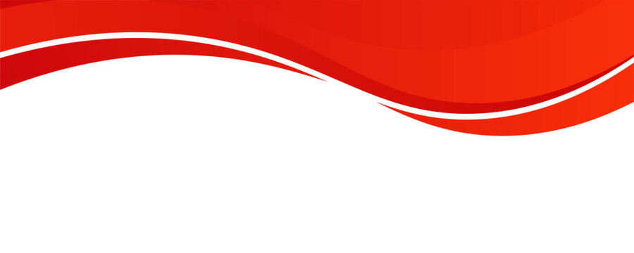 Vector red line background curve element with white space for text and message design, overlapping layers, vector illustration
