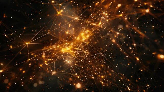 A cluster of lights shining brightly in the dark environment