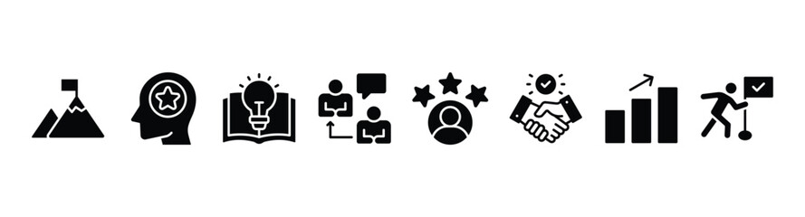 Consulting banner web icon vector illustration concept for business consultation with an icon of goals, expert, knowledge, advice, experience, support, potential, success