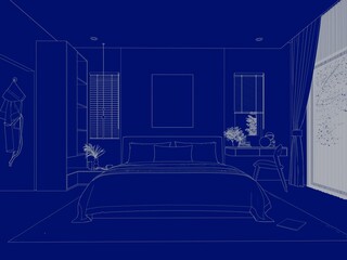 Modern Minimalist Bedroom Interior Design Blueprint