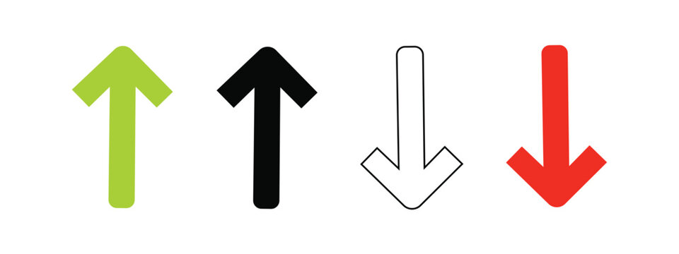 A useful set of colorful up and down arrows.