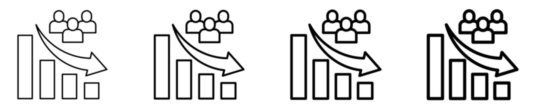 Churn Prediction Model  Icon Set Different Style Collection