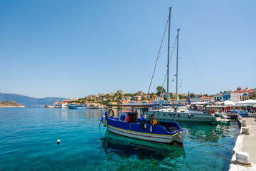 Fototapeta premium The Kastellorizo Island view in Greece
