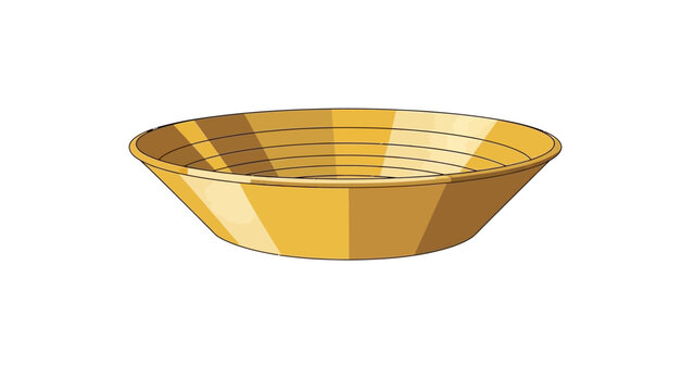Gold panning bowl isolated on white