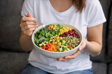 Healthy nutrition, vegan diet, vegetables and food