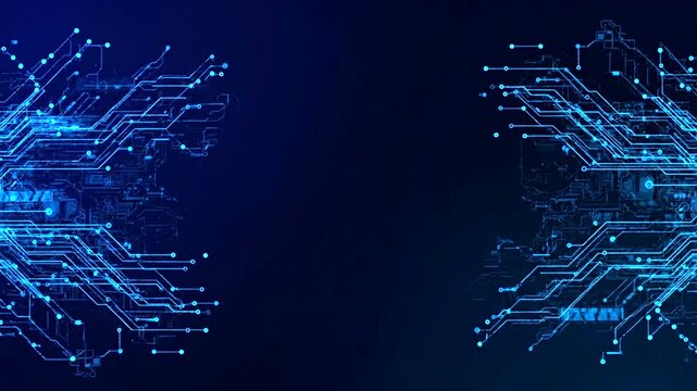 Glowing blue lights illuminate a dark background at 200