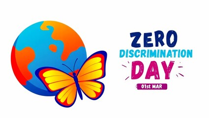 Obraz premium Zero Discrimination Day Globe.