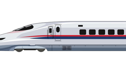 Modern bullet train, high speed transportation