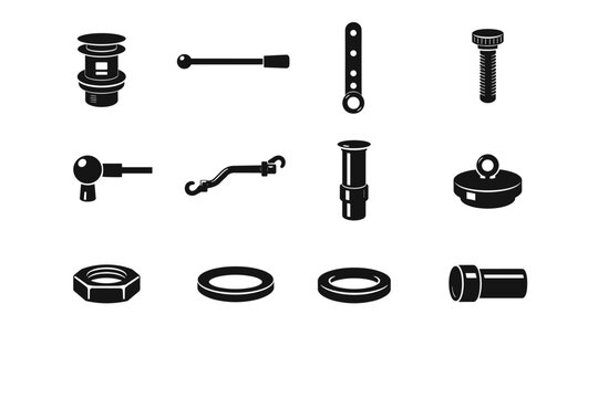 Image vector inlet generation clevis nut mounting eyelet simple ring joint pivot