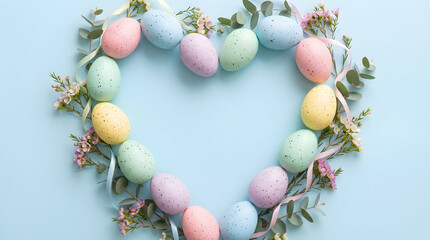 Pastel Easter Eggs Heart