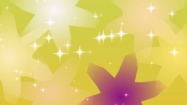 Pink Flower Animation with Sparkling Stars.