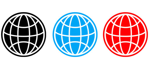 Global Globe Icon Set