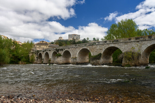 Bridge over the Arlanza River, in Palenzuela, Palencia