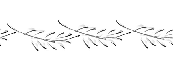 Fototapeta premium Simple continuous pattern with branches and eggs in a graphic style_19