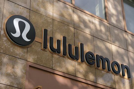 Paris,France-Oct.5th 2025: lululemon company brand logo 