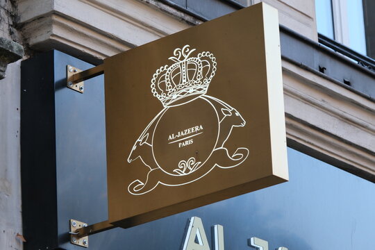Paris,France-Oct.5th 2025: Al Jazeera perfumes store sign