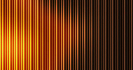 Obraz premium Vibrant orange and black gradient background with vertical stripes creating a dynamic visual effect perfect for modern designs and creative projects requiring a bold aesthetic.