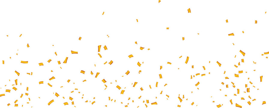 yellow confetti isolated element festival triumph celebration party birthday wedding christmas new year vector