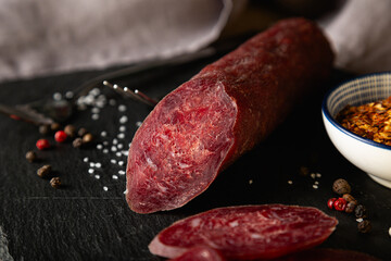 Smoked sausage and spices