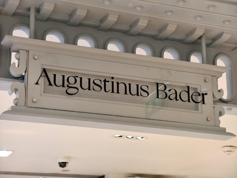 Paris,France-Oct.5th 2025: Augustinus Bader brand logo store sign