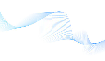 Minimalist Light Blue Abstract Wave Background; Elegant Fluid Line Pattern with Soft Gradient Transitions on a Clean White Backdrop for Professional Modern Banners and Technology Graphics.