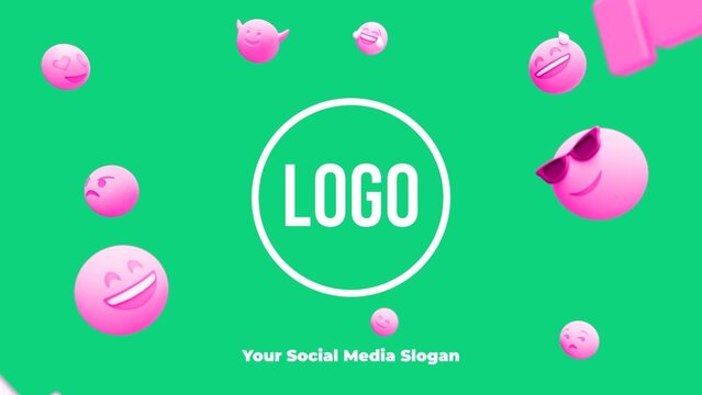 3D Social Media Logo Reveal