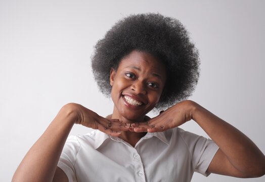 portrait of a smiling black woman