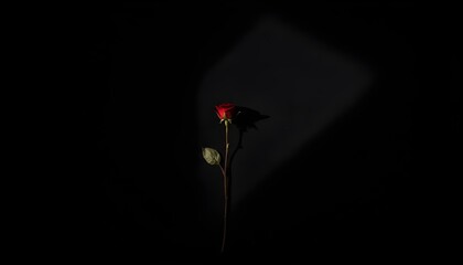 red rose on black background 