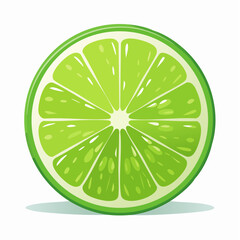 Zesty Citrus Slice: A vibrant, close-up shot of a halved lime, showcasing its juicy, segmented interior, radiating freshness and the essence of the tropics.