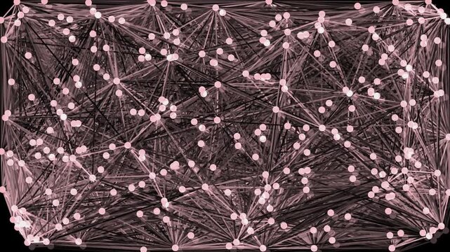 Abstract Digital Network Illustration with Connecting Points and Lines