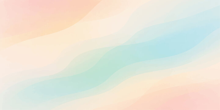 An abstract colorful background featuring flowing rainbow waves and a bright pastel pattern creates a stylish vector illustration for a summer banner or decorative wallpaper texture