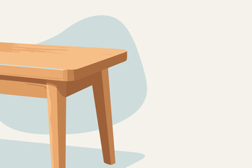 Fototapeta premium Minimalist Table Silhouette. Sidet able silhouette shown in macro inspiredcompositi on witht able top edge andlegjuncti ondom in