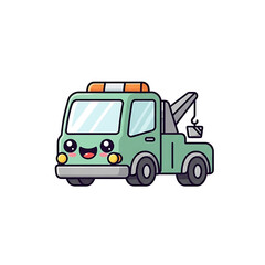 Naklejka premium Cute Tow Truck Cartoon. (10)