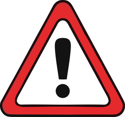 Warning exclamation mark sign vector Hazard alert triangle hazard, safety, caution, attention, danger, 