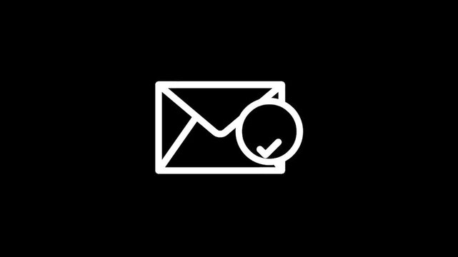 Email icon with a checkmark inside a circle, symbolizing confirmation or completion