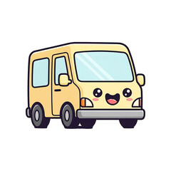 Cute Van Cartoon. (1)
