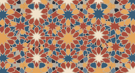 Fototapeta premium Celebrating Ramadhan with intricate floral pattern, culture, and traditional design in a beautiful illustration