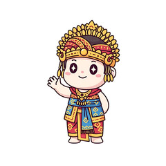 Balinese Dancer Cartoon. (33)