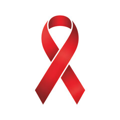 Awareness Ribbon Isolated on White Background, Health, Charity and Medical Support Concept
