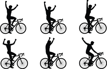 Fototapeta premium For your Adobe Stock portfolio, here are the SEO-optimized titles and keyword sets for both the elephant and cyclist silhouette images.