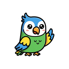 Cute Parrot Cartoon. (3)