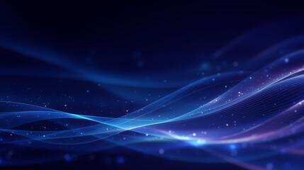 青い光の波と粒子の抽象的なテクノロジー背景 © hamuu