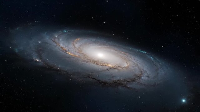 Breathtaking View of M81 Galaxy's Spiral Arms in Cosmic Depth