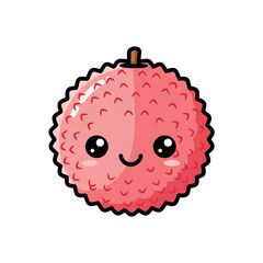 Cute Lychee on Black.