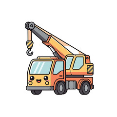 Crane truck illustration.