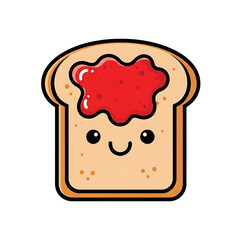Toast with jam cute.